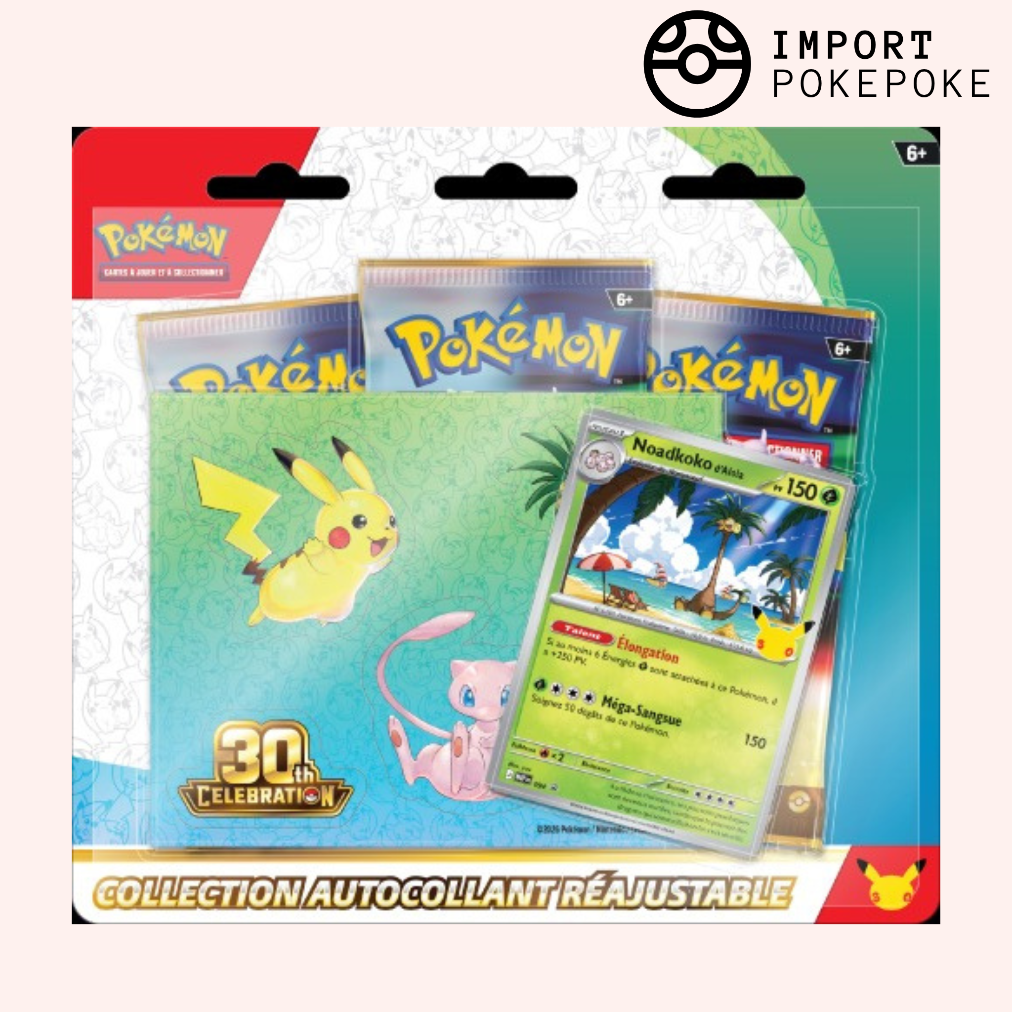 Tripack Collection Autocollant - 30e Anniversaire - Promo Noadkoko d'Alola